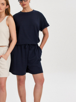 מכנסיים קצרים וופל נייבי