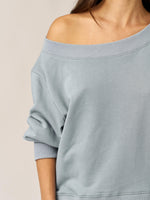 חולצת אוף שולדר פרנץ' טרי תכלת