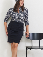 בגד ים צנוע שלם שחור-לבן