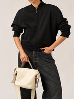 ג'קט בומבר פרנץ' טרי שחור