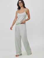 מכנסיים רחבים פויינטל ירוק בהיר