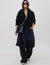 מעיל פליז ארוך שחור