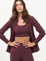 ג'קט ספורט ריב חום/חציל