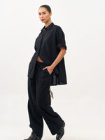 מכנסיים רחבים שחור SORRENTO