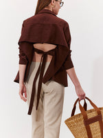 חולצה מכופתרת חום SORRENTO