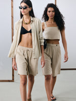 מכנסי ברמודה בז' - SORRENTO