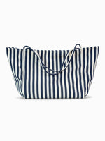 תיק צד פסים נייבי