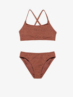 סט ביקיני לילדות חום