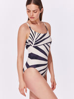 בגד ים שלם גאומטרי קרם DESERT QUEEN