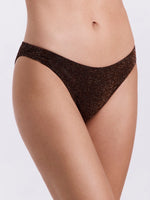 תחתון ביקיני HIGH LEG  לורקס חום