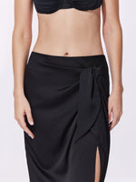חצאית מעטפת מקסי שחורה MADEMOISELLE
