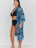 בגד חוף קימונו אנימל כחול