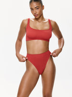 תחתון ביקיני גבוה ONE SIZE אדום