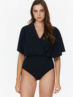 בגד ים צנוע שלם מעטפת שחור