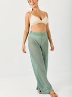 מכנס בד רשת מנטה