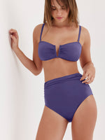 טופ ביקיני סטרפלס סגול כהה